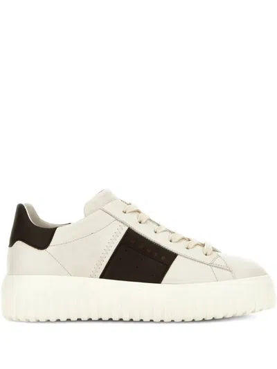 Hogan H-stripes Sneakers Shoes In White