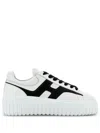 Hogan Sneakers With Contrast Panel And Round Toe In White