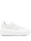 Hogan Low-top Sneakers With Ridged Platform Sole In White