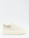 Hogan H Striped Sneakers Gold Heel In White