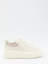 Hogan H Striped Sneakers Gold Heel In White