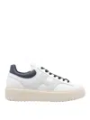 Hogan Lace-up White Sneakers With Logo Patch In White