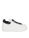 Hogan H-stripes Leather Sneakers In White