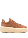 Hogan H-stripes Suede Platform Sneakers