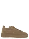 Hogan H Stripes Allacciato H Sneakers With Suede Upper And Rubber Sole In Brown