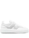 Hogan H-stripes Allacciato H Spezzata Sneakers In White