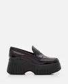 Hogan H-stripes Platform Loafers In Black