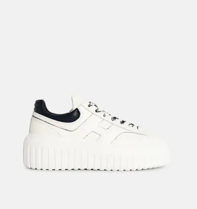 Hogan H-stripes Nappa Leather Sneakers With Extralight Sole In White