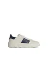 Hogan Panelled Design Calf Leather Sneakers With Chunky Sole In White