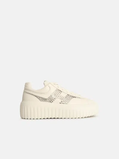 Hogan 'h-stripes' White Leather Sneakers