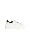 Hogan H-stripes Leather Sneakers In White