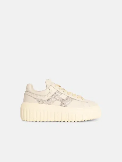 Hogan 'h-stripes' White Leather Sneakers