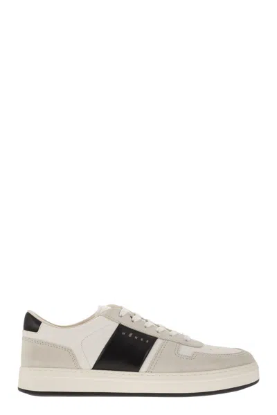 HOGAN HOGAN H-TV LEATHER AND SUEDE TRAINERS