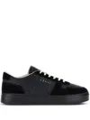 Hogan H-tv Smooth And Suede Leather Sneakers In Black