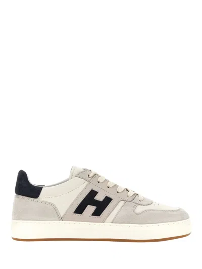 Hogan Lightweight Leather And Mesh Athletic Sneakers In White
