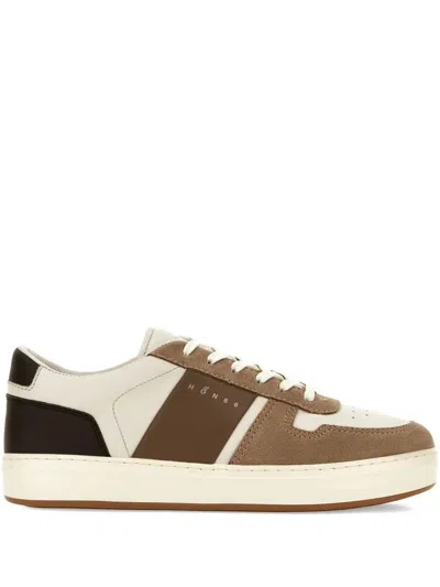 Hogan H-tv Suede And Nappa Leather Sneakers Shoes In Multi