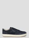 Hogan Logo Strap Lace-up Sneakers In Blue