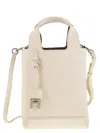 Hogan H01 R Handbag In Hammered Leather In White
