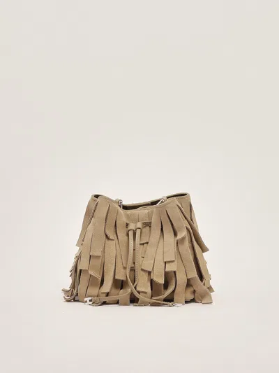 Hogan H01r Hocket Mini Frange Tote In Sabbia