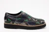 Hogan Snakeskin Platform Brogue Boots In Black