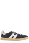 Hogan H327 Lace-up Sneakers With Contrasting Logo In Black