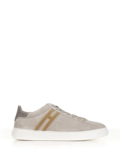 Hogan H365 Laced H Sneakers In Beige