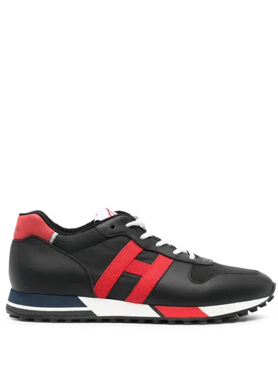 Hogan H383 Low-top Sneakers In Black