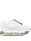 Hogan H427 Maxi Leather Sneaker In White