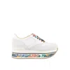Hogan H427 Maxi Leather Sneaker In White