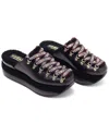 Hogan H466 Platform Lace-up Leather Mule In Black