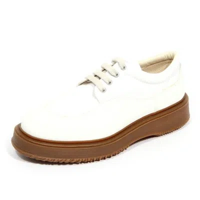 Pre-owned Hogan H5428 Scarpa Allacciata Uomo  Untraditional Man Shoes In Bianco