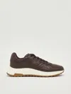 Hogan Hyperlight Leather Trainers In Brown