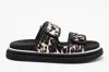 Hogan Double-strap Flat Sandals In Black