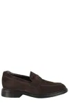 Hogan H576 Moccasins In Suede In Brown