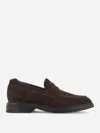 Hogan H576 Moccasins In Suede In Printed  Monogram