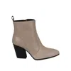 Hogan H577 Leather Booties In Gray