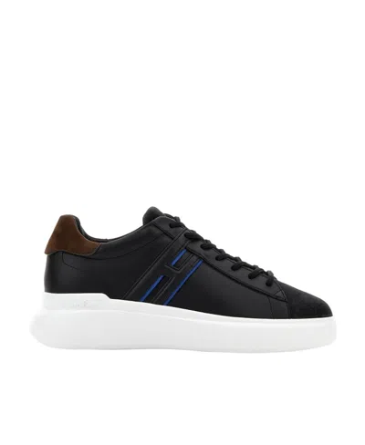 Hogan H580 Lace-up Sneakers In Black