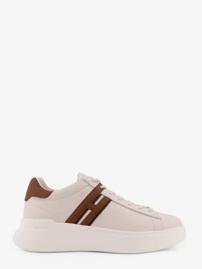 Hogan H580 Leather Sneakers In Neutral