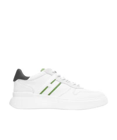 Hogan H580 Logo Patch Sneakers In White
