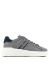 Hogan Man Sneakers Light Grey Size 9 Soft Leather In Grey