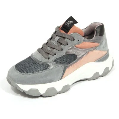 Pre-owned Hogan H5948 Sneaker Donna  Hyperactive Woman Shoes In Silver