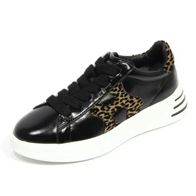 Pre-owned Hogan H5952 Sneaker Donna  Rebel H564 Woman Shoes In Nero