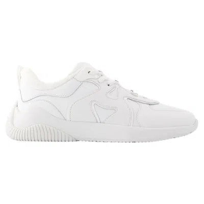 Hogan H597 Allacciato H Sneakers In White Leather
