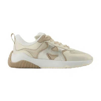 Hogan Chunky Metallic Women's Sneakers In Beige