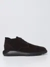 Hogan H600 Lace-up Almond-toe Desert Boots In Dark