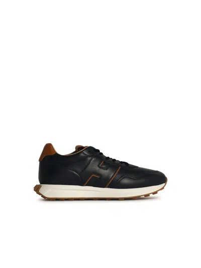 Hogan 'h601' Blue Leather Sneakers