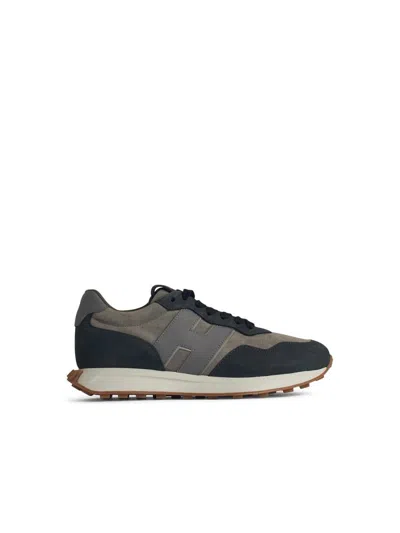 HOGAN HOGAN 'H601' BLUE LEATHER SNEAKERS