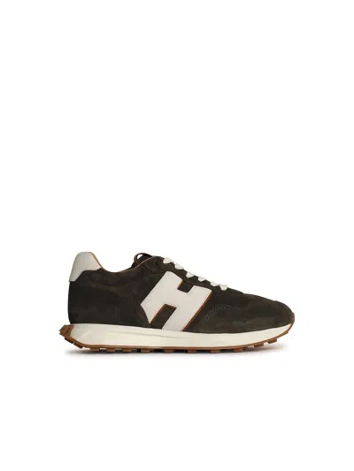 Hogan 'h601' Green Leather Sneakers
