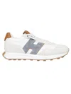 Hogan H601 Leather And Suede Sneakers In White