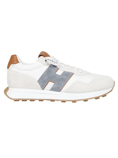 Hogan H601 Leather And Suede Sneakers In White
